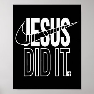 Póster Jesús lo hizo Él ha resucitado Cruz Cristiana Reli