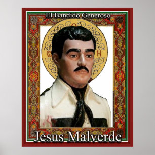 Póster Jesús Malverde el bandido abundante