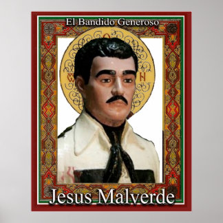 Póster Jesus Malverde El bandido generoso