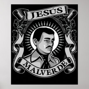 Póster Jesus Malverde Gift Hero Mexicano Jesus Malverde