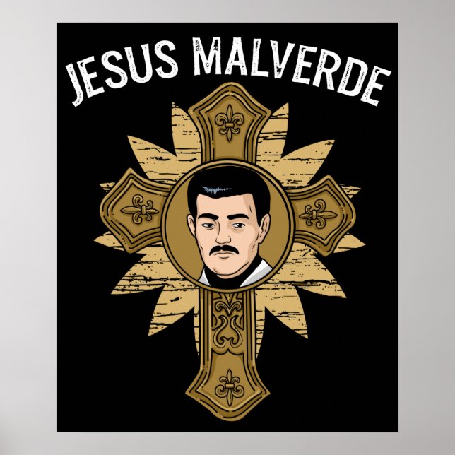 Póster Jesus Malverde Religion Mexico Gift Jesus Malverde (Frente)