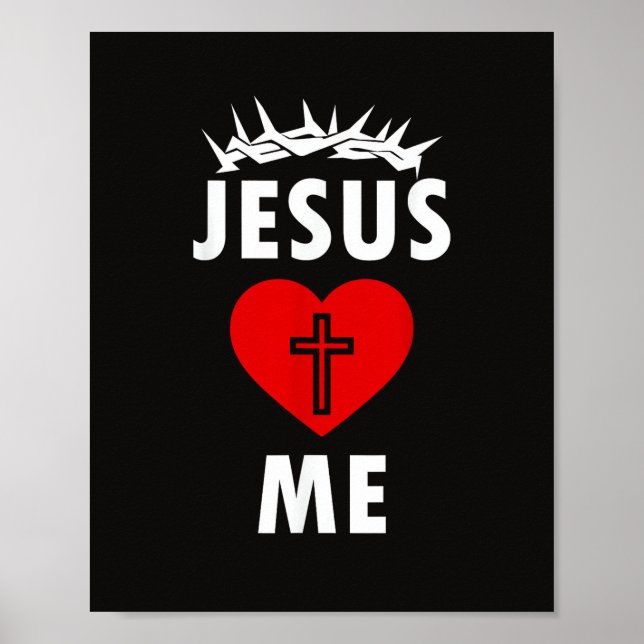 Póster Jesús me ama Cristiano Religioso (Frente)