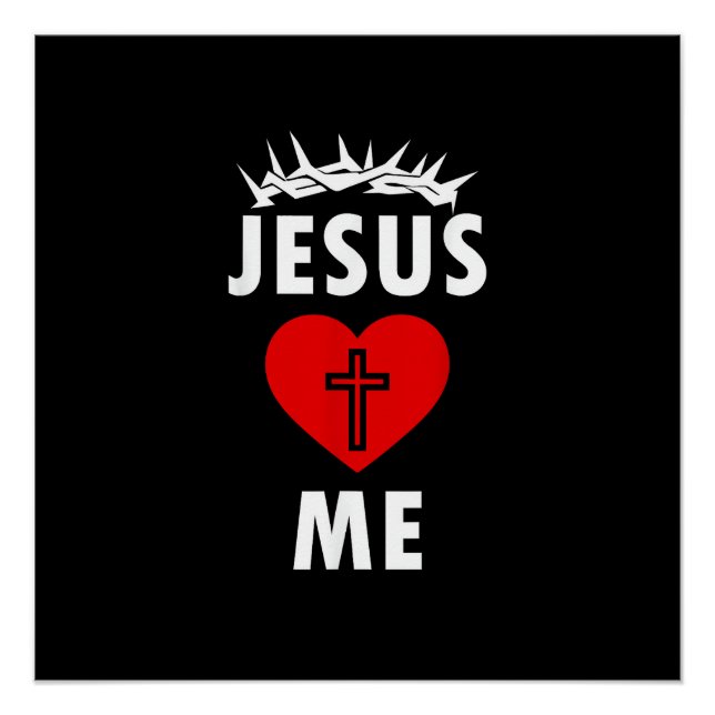 Póster Jesús me ama Cristiano Religioso (Anverso)