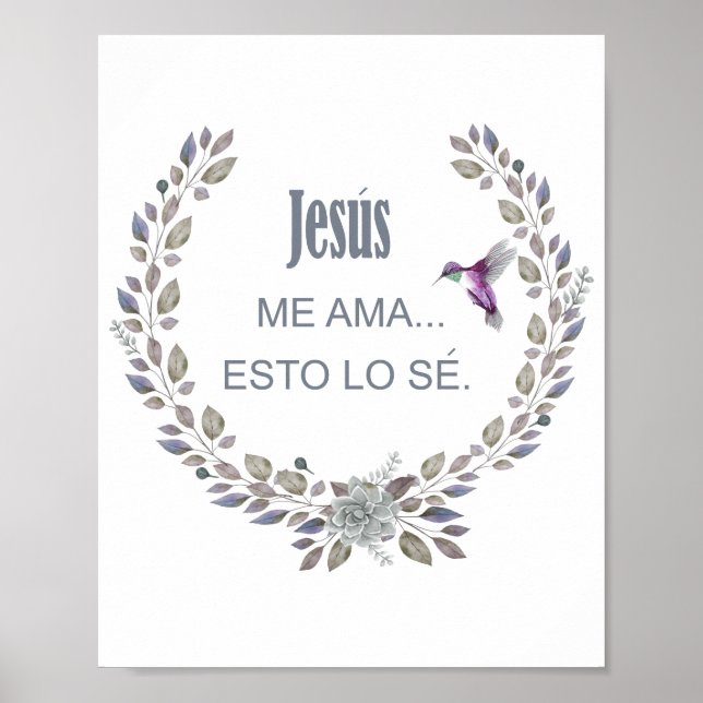 Póster Jesus me ama esto lo sé (Frente)