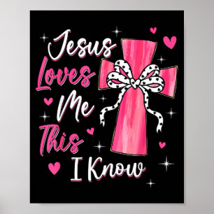 Póster Jesús me ama esto lo sé Dios Religioso Cristiano