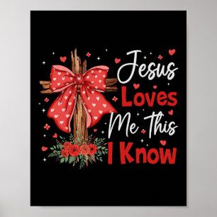 Póster Jesús me ama, esto lo sé Dios Religioso Cristiano