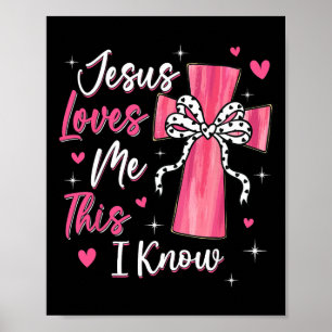 Póster Jesús me ama, esto lo sé Dios Religioso Cristiano