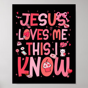 Póster Jesús me ama, esto lo sé Dios Religioso Cristiano