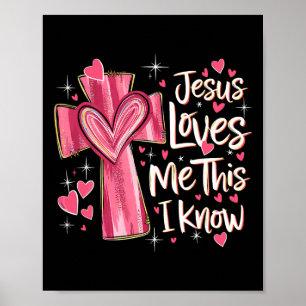 Póster Jesús me ama, esto lo sé Dios Religioso Cristiano