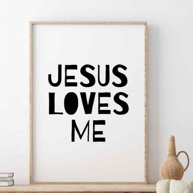 Póster Jesús Me Ama, Verso de la Biblia, Escritura (Subido por el creador)