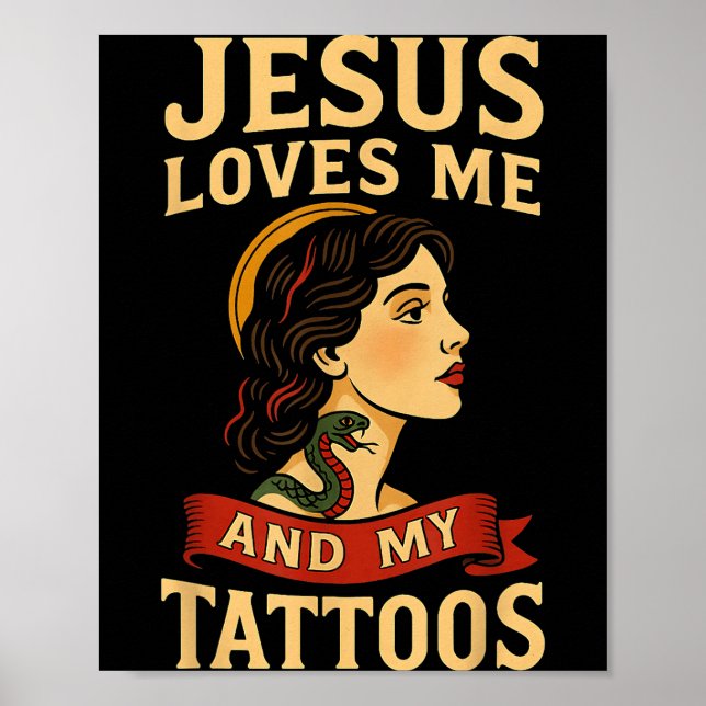 Póster Jesús me ama y mis tatuajes _3  (Frente)