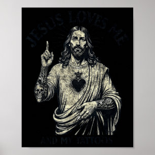 Póster Jesús me ama y mis tatuajes cristianos tatuados T