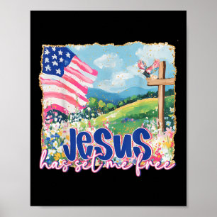 Póster Jesús Me Ha Puesto En Libertad La Biblia Cristiana