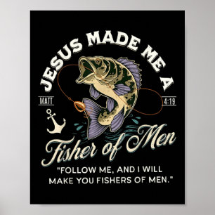 Póster Jesús Me Hizo Un Pescador De Hombres Graciosos Pes