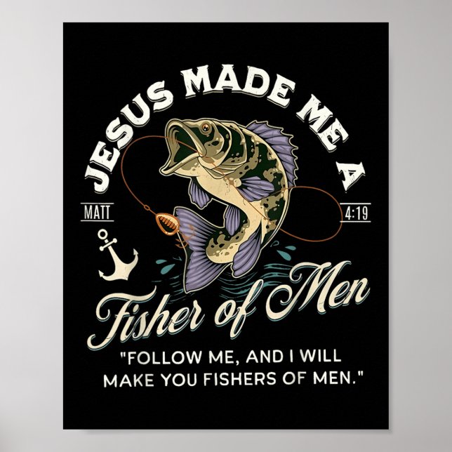 Póster Jesús Me Hizo Un Pescador De Hombres Graciosos Pes (Frente)