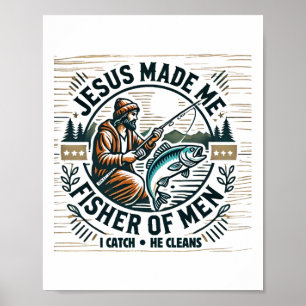 Póster Jesús Me Hizo Un Pescador De Hombres Versículo De