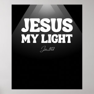 Póster Jesús, mi luz - Juan 8:12