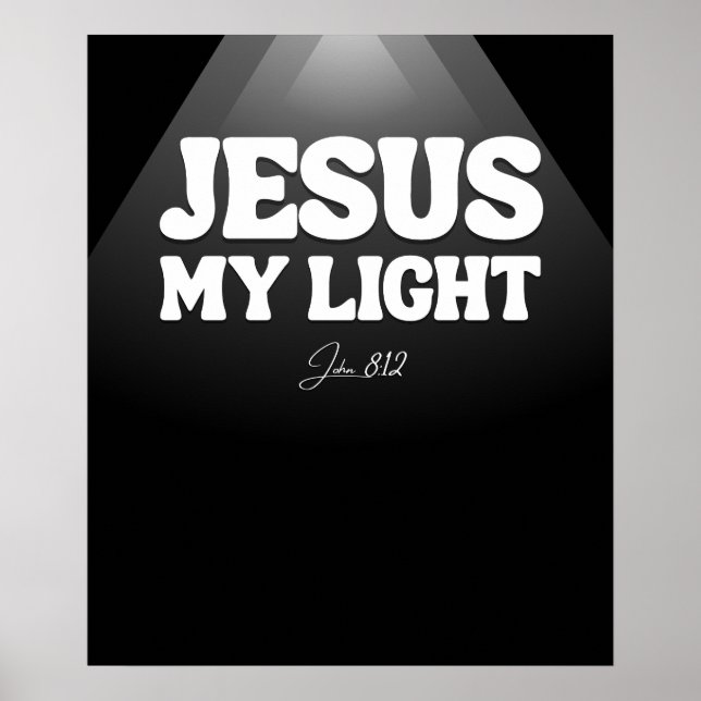 Póster Jesús, mi luz - Juan 8:12 (Frente)