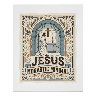Póster Jesús Monástico Minimalista Jesús Monástico Minima