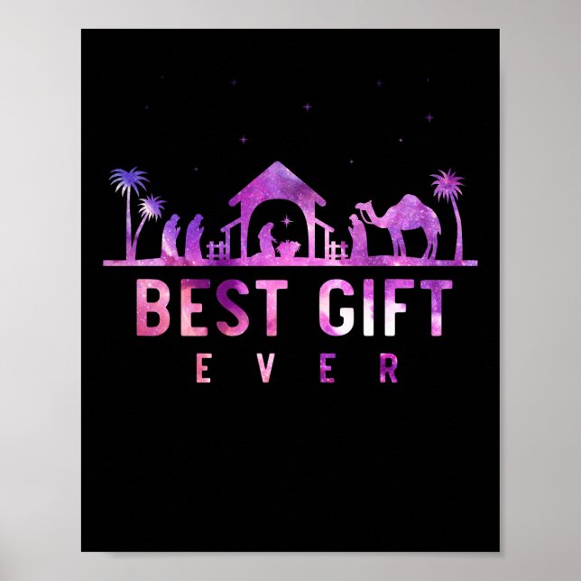 Póster Jesús Natividad Navidades cristianos religiosos (Frente)