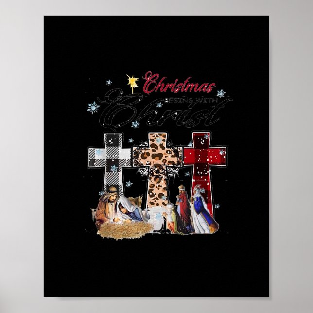 Póster Jesús Navidades comienza con el leopardo cristiano (Frente)