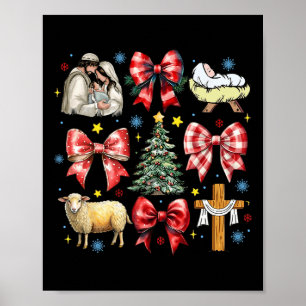 Póster Jesús Navidades de nacimiento Coquette Bow Nativit