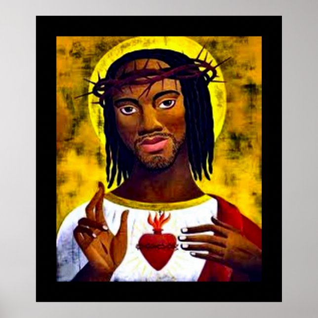 Póster Jesús negro (Frente)