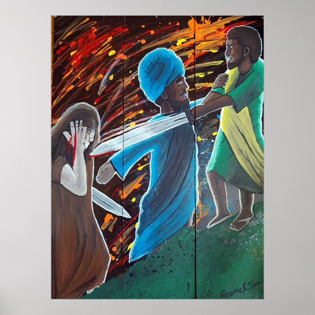 Póster Jesús Negro arrestado en Gethsemane (Frente)