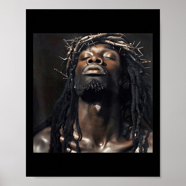 Póster Jesús Negro, Cristianismo, Iglesia, Cristo, Jesús  (Frente)