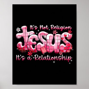 Póster Jesús No Es Disco Religioso De San Valentín Religi
