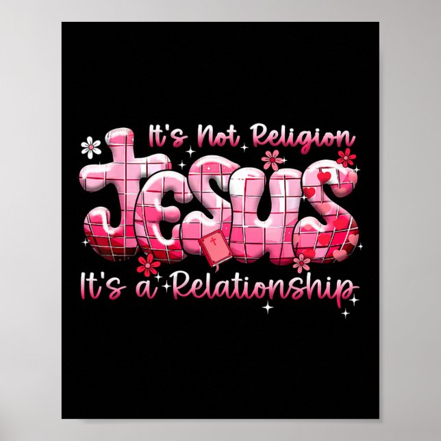 Póster Jesús No Es Disco Religioso De San Valentín Religi (Frente)