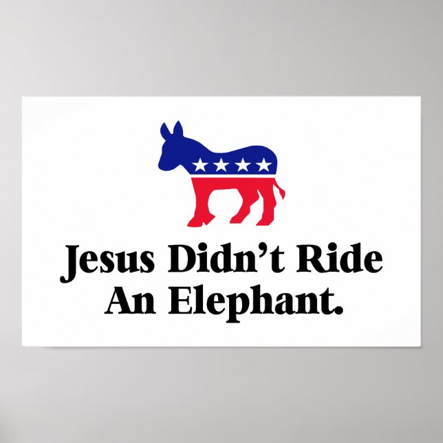 Póster Jesús no montó un elefante - GOP anti Trump (Frente)