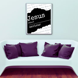 Póster Jesús (Noun): Salvador KJV Biblia Verse Poster