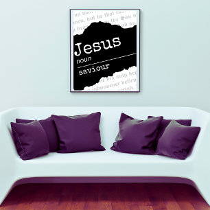 Póster Jesús (Noun): Salvador KJV Biblia Verse Poster