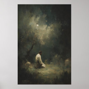 Póster Jesús Orando en el Jardín de Getsemaní, Pared Cris