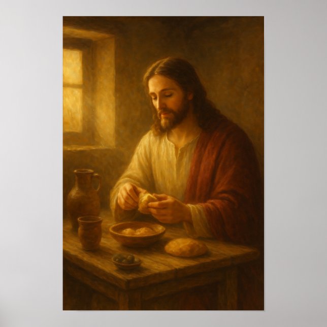 Póster Jesús partiendo el pan (Frente)