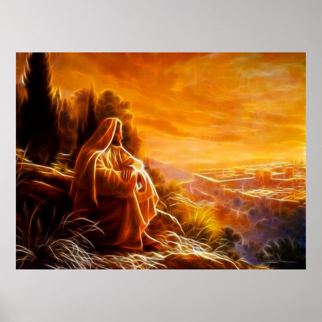 Póster Jesús Pensando En La Gente (Tú) (Frente)