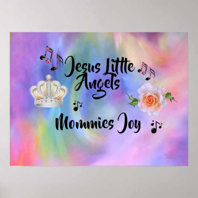 Póster Jesús Pequeños Ángeles Mommies Alegría (Frente)