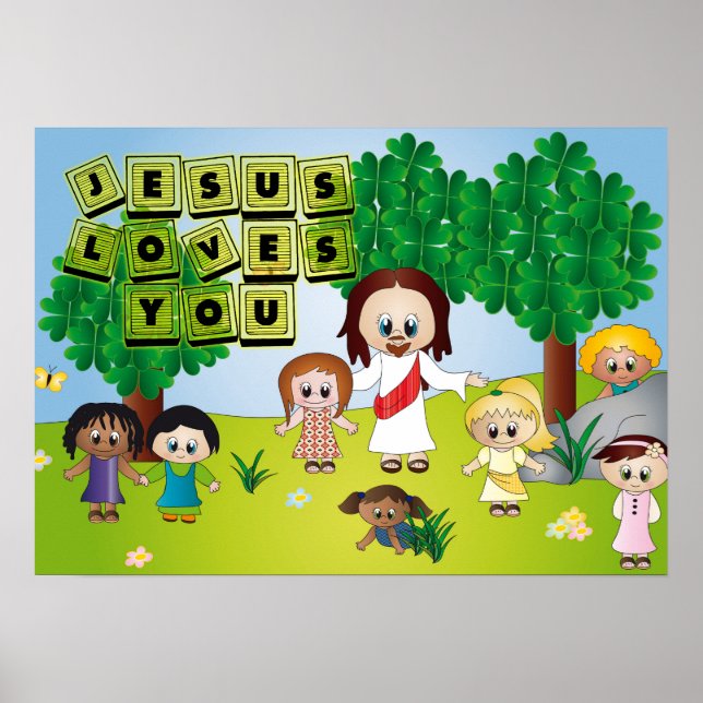 Póster Jesus Poster for Kids Church and Creche (Frente)