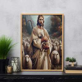 Póster Jesús Protegía A Su Amada Oveja