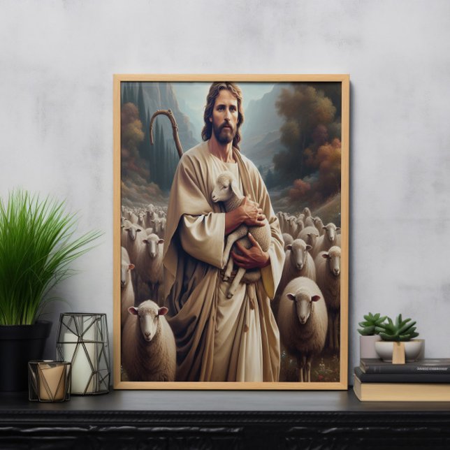Póster Jesús Protegía A Su Amada Oveja (Subido por el creador)