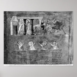 Póster Jesús que conduce a los comerciantes del templo