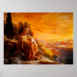 Póster Jesús que piensa en la gente (usted)