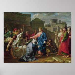 Póster Jesús que resucita al hijo de la viuda de Naim