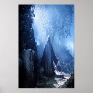 Póster Jesús rezando a su padre en la montaña