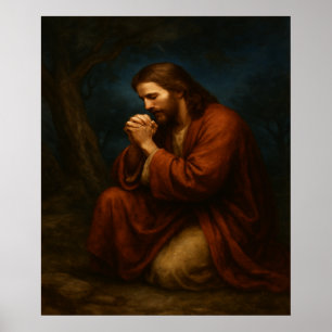 Póster Jesús rezando en Gethsemane™ LDS Wall Art