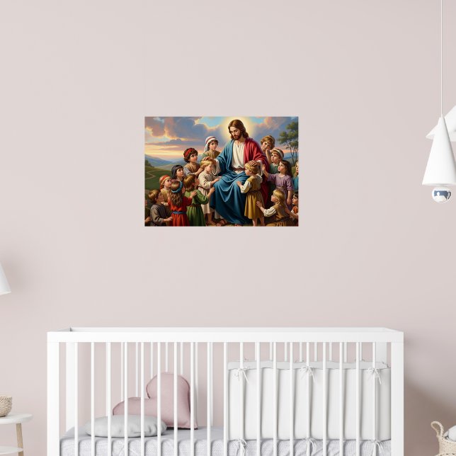 Póster Jesús rodeado de niños (Guardería 2)