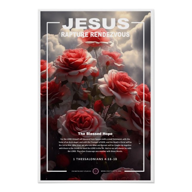 Póster Jesús - Rosas del rapto (Anverso)