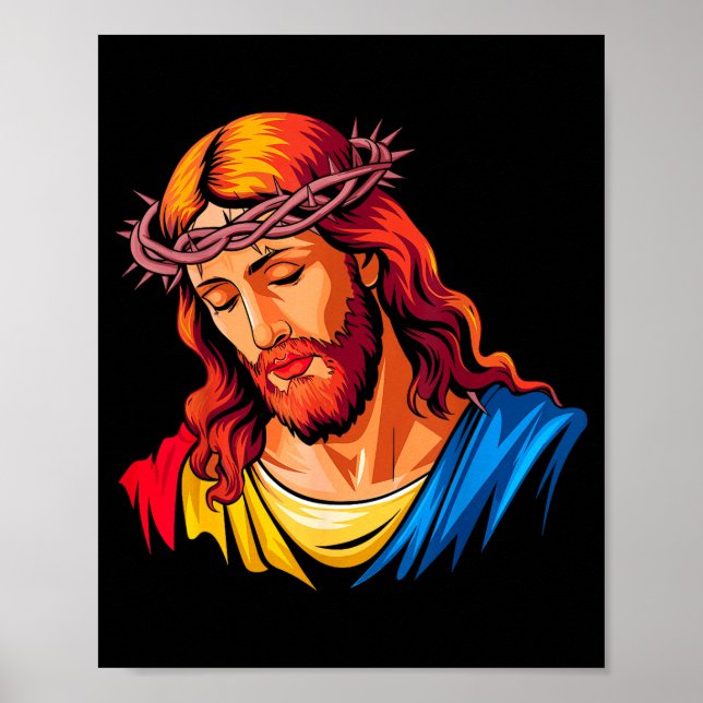 Póster Jesus Rtrait Art Christian Religious  (Frente)
