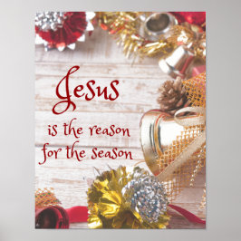 Póster Jesús Rústico es la razón para los Navidades de te